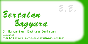 bertalan bagyura business card